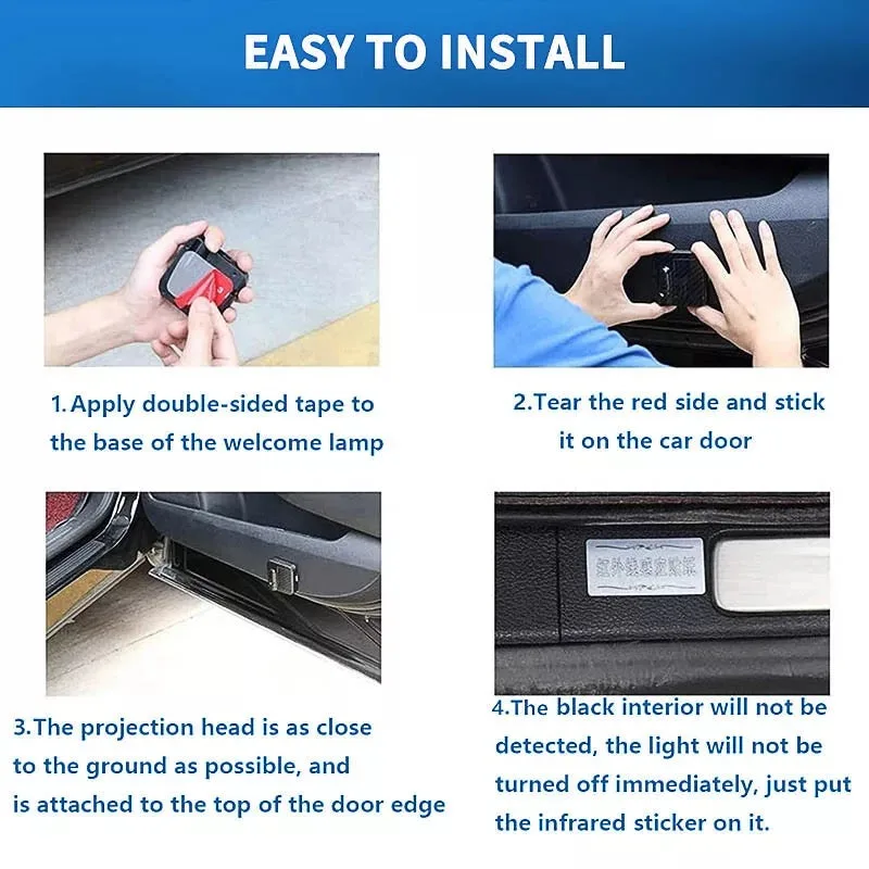 2PCS Car Door Logo Light Projector For All Car With Sensor - Subaru — photo 3