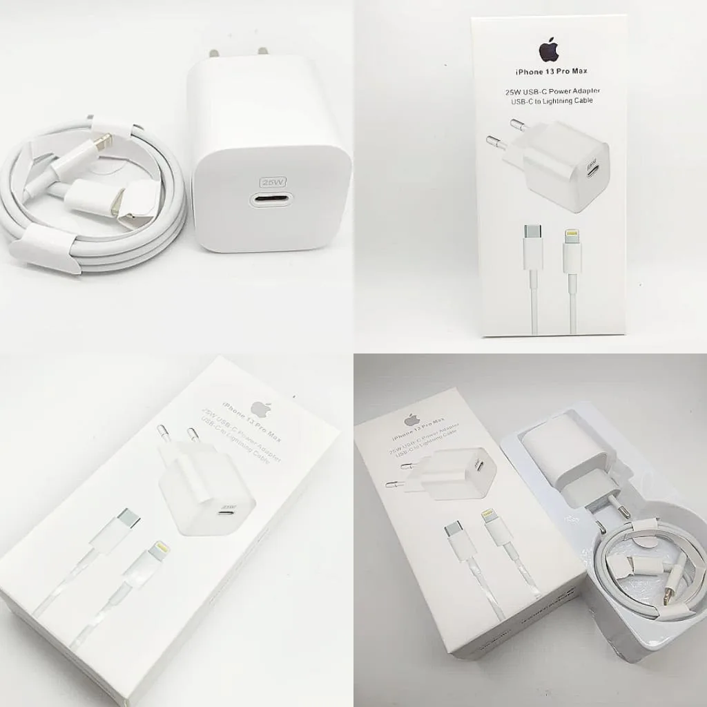 25W PD Adapter Charger USB-C to Lightning Cable For iPhone - USB-C to Lightning Cable