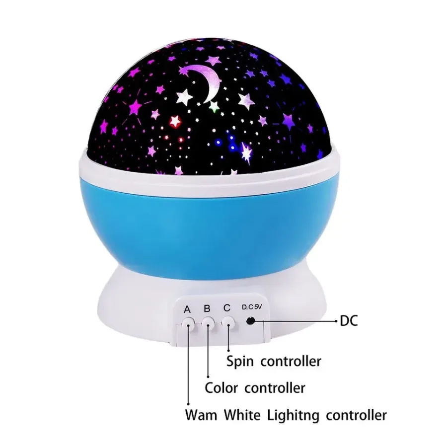 Star Master Dream Rotating Projection Lamp - White — photo 4