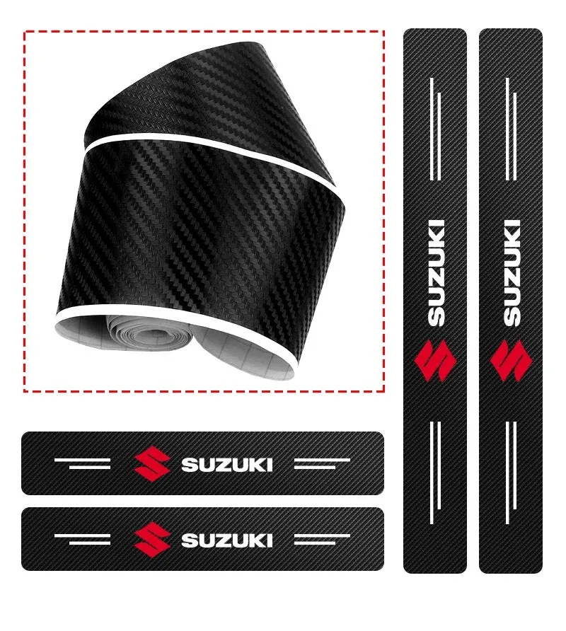 4 Pcs Car Door Logo Stickers Carbon Fiber - Mitsubishi — photo 4