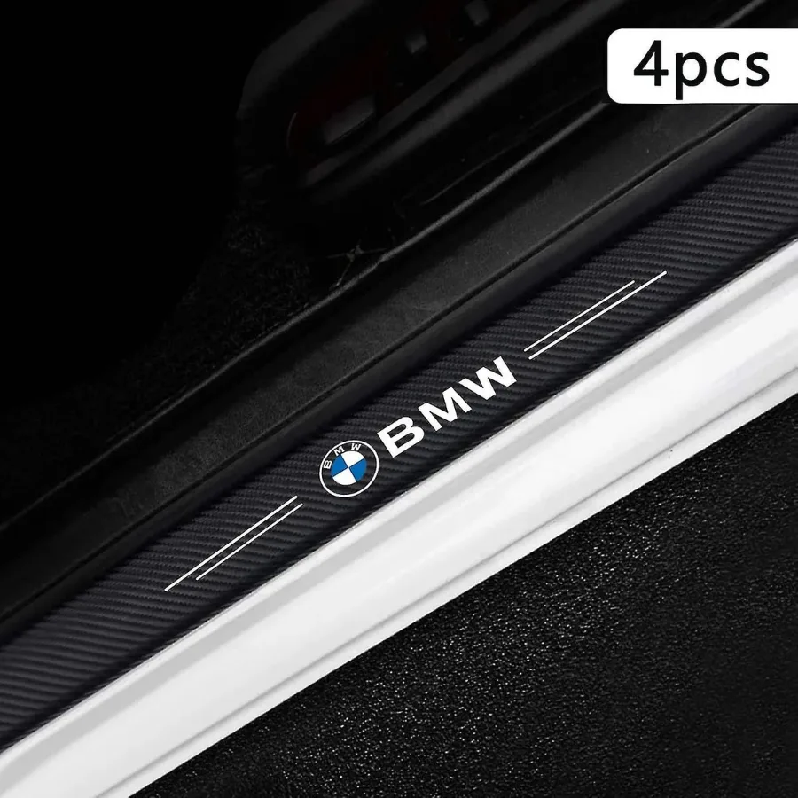 4 Pcs Car Door Logo Stickers Carbon Fiber - Peugeot — photo 2