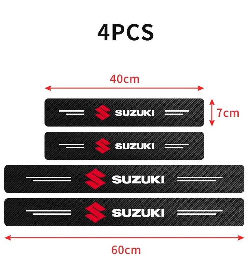 4 Pcs Car Door Logo Stickers Carbon Fiber - Peugeot — photo 3