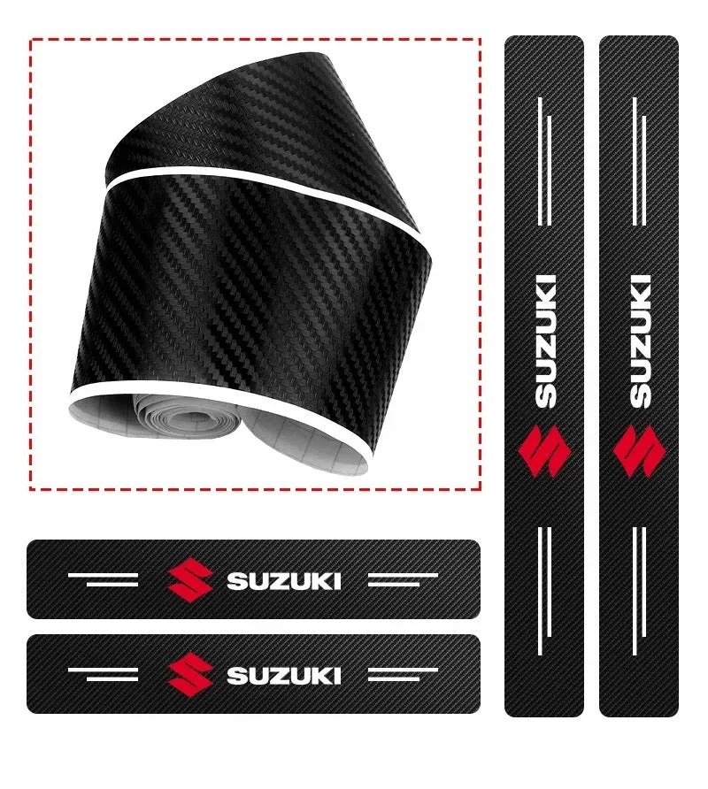 4 Pcs Car Door Logo Stickers Carbon Fiber - Skoda — photo 4