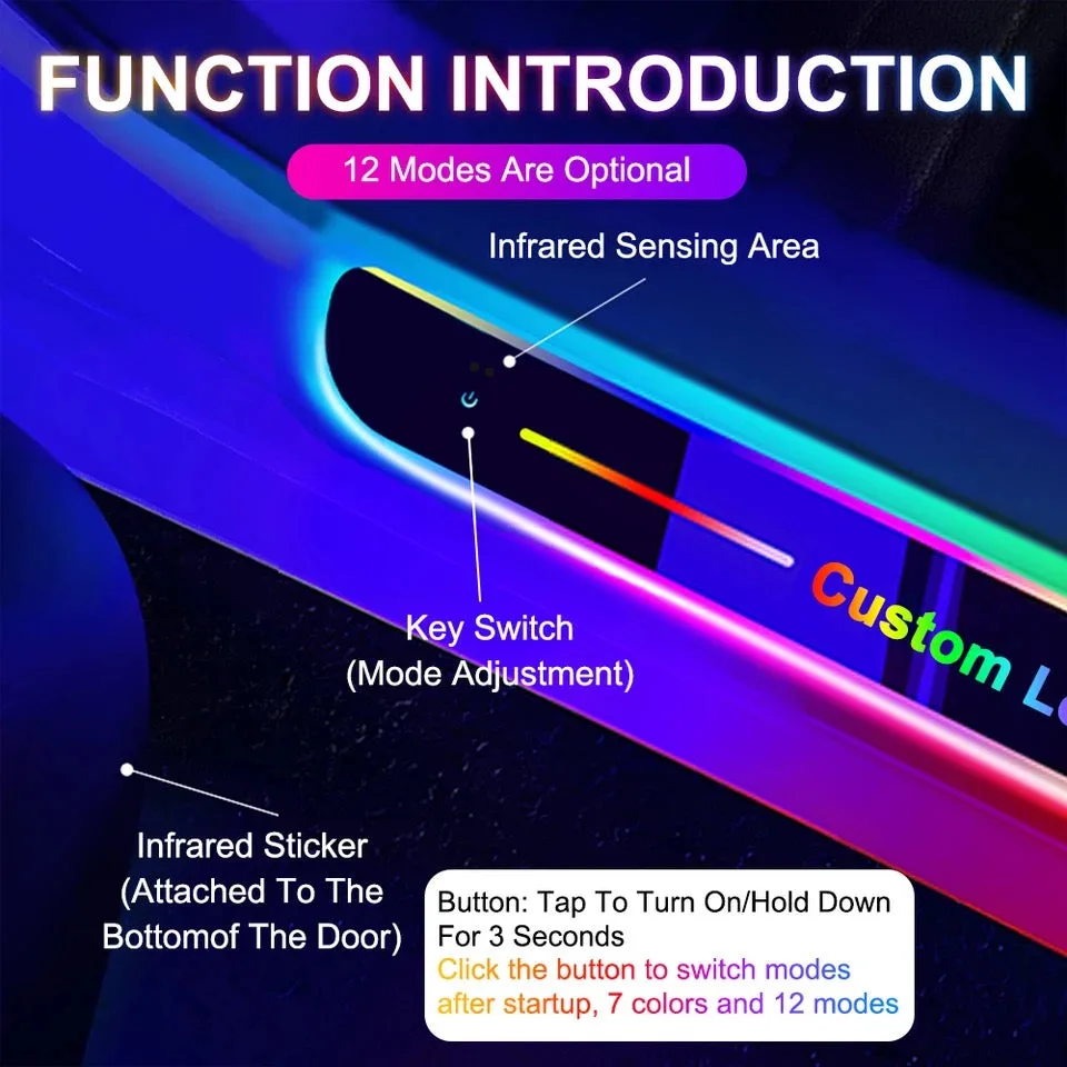4 Pieces Car Door Logo Led Moving Door Scuff USB - Toyota — photo 2