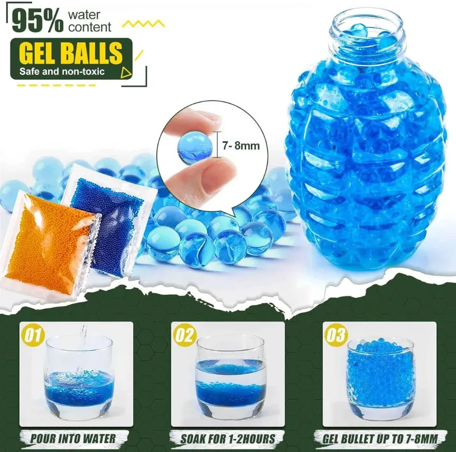 Electric Gel Blaster Toy Automatic Outdoor Toy - Blue β photo 3