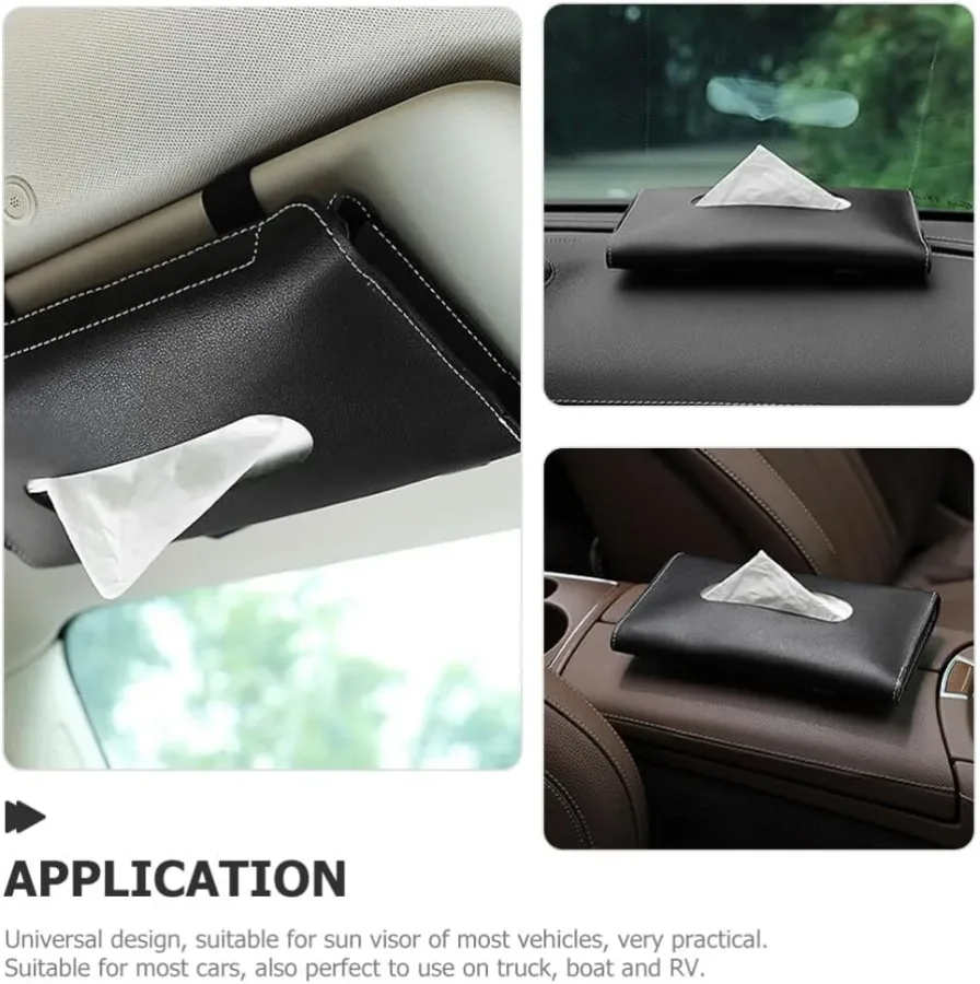 Car Tissue Holder, Sun Visor Napkin Holder - Pink — photo 5
