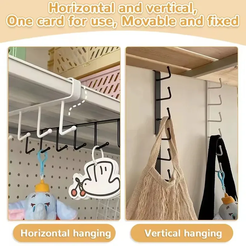 Stainless steel 6 hook organizer - Black — photo 4