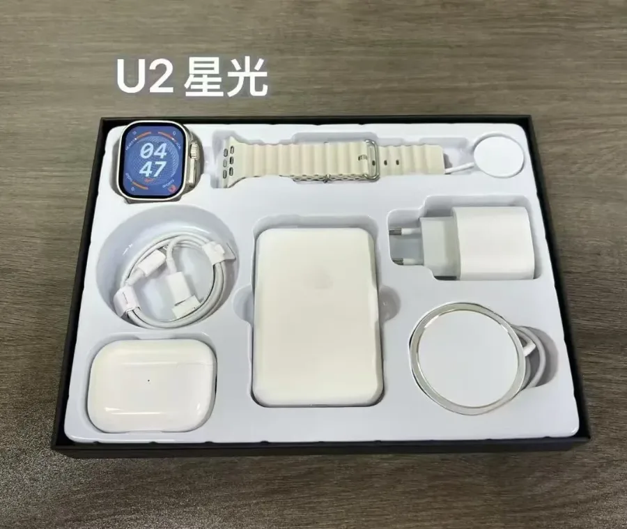 Pods PRO2 Smartwatch Earphone Magsafe Charger Gift Pack 20W Kit Gift Pack (Watch + Audio + Charging Set) - series 10