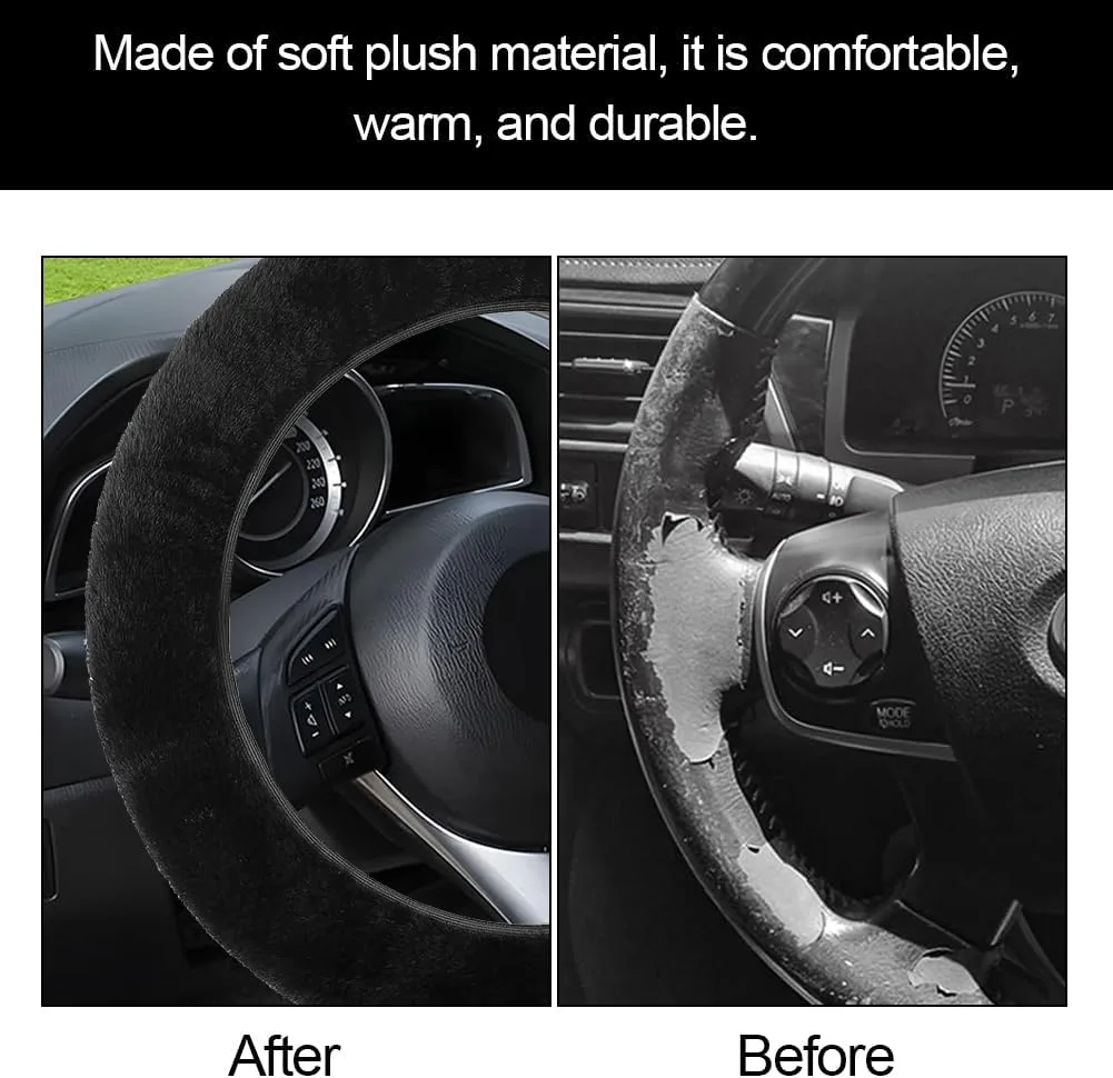 Plush Steering Wheel Cover - Panda — photo 4