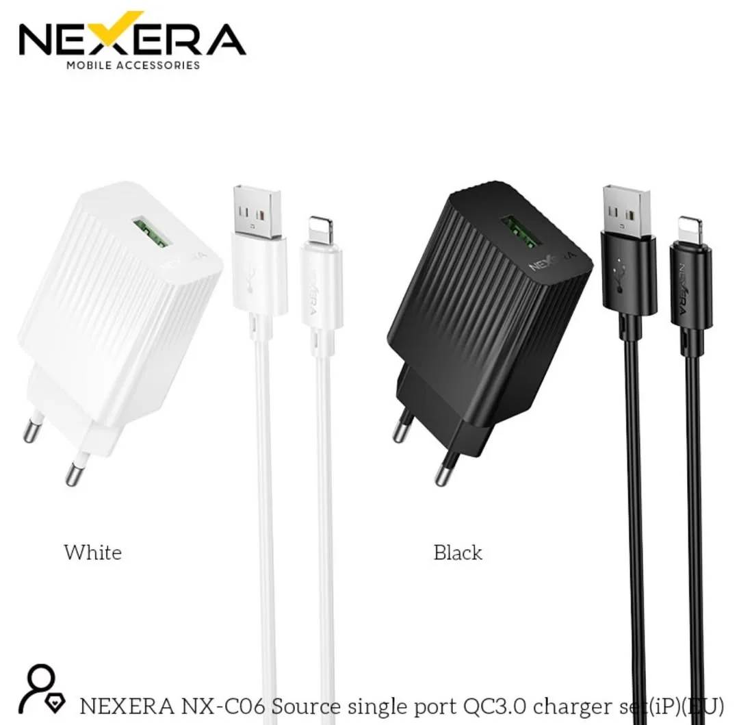 NEXERA 18W Fast Charger Adapter With Cable - USB TO IPHONE - NX-C06 β photo 2