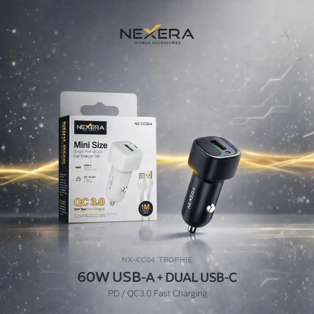 NEXERIA QC3.0 Car Charger NX-CCS - Car charger + 1M micro cable NX-Ccs03