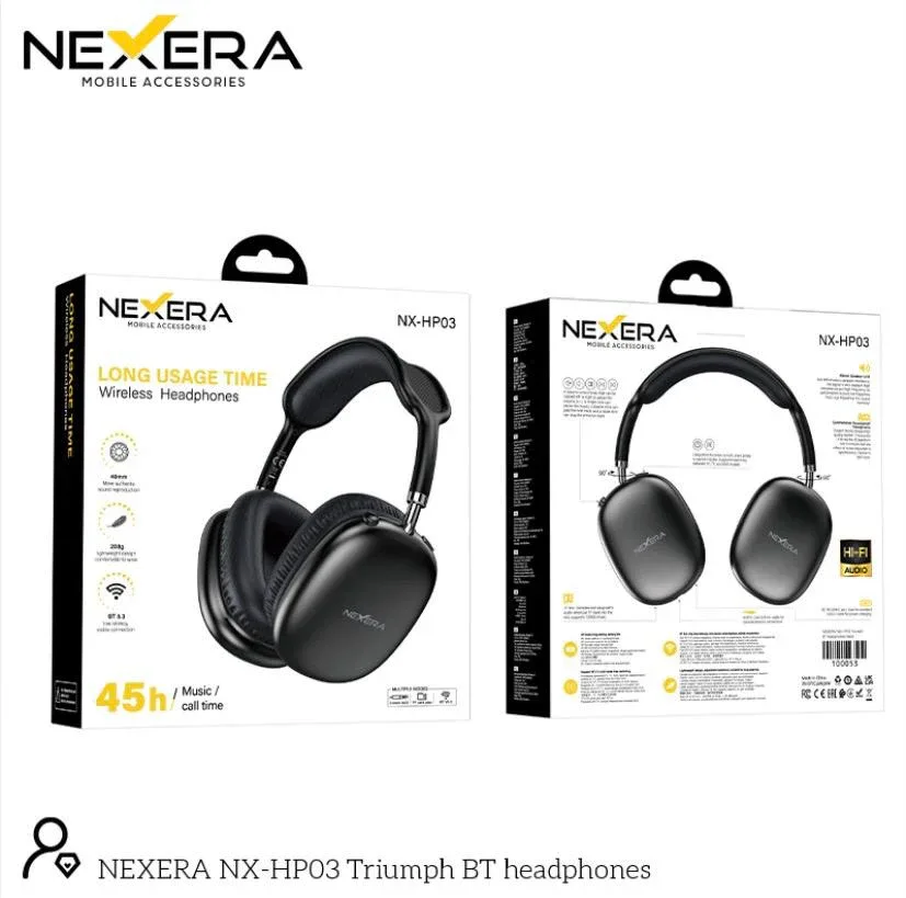 Nexera Wireless Headphone - Top-notch Quality NX-HP03 - Black — photo 4