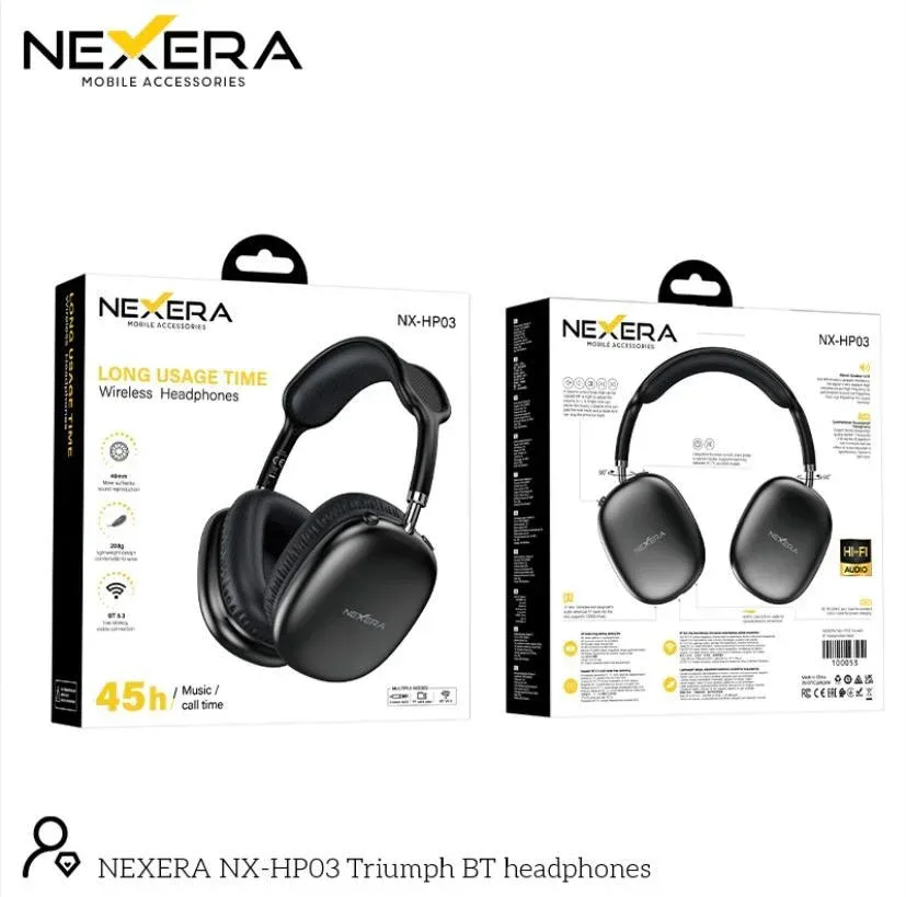 Nexera Wireless Headphone - Top-notch Quality NX-HP03 - Black β photo 4