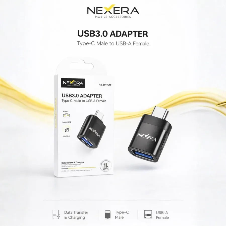 NEXERA Type-C to USB OTG Adapter - Type-C TO USB3.0 - NX-OTG02