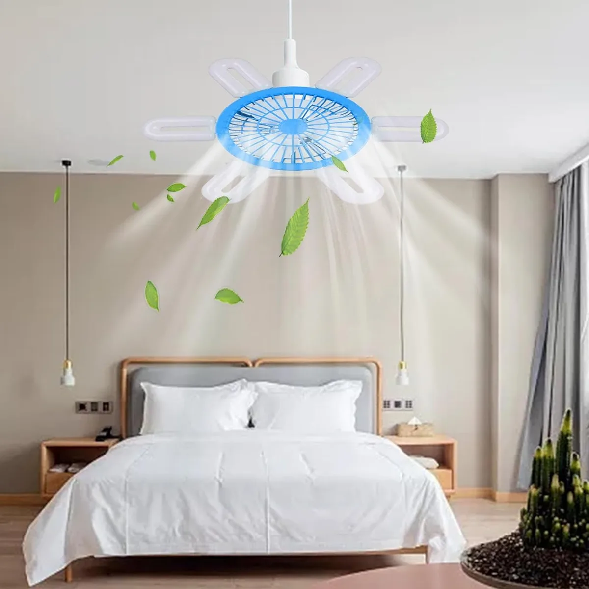 Socket Ushaped Fan Light – Small Ceiling Fan with Integrated LED Lighting - 5U FAN — photo 2