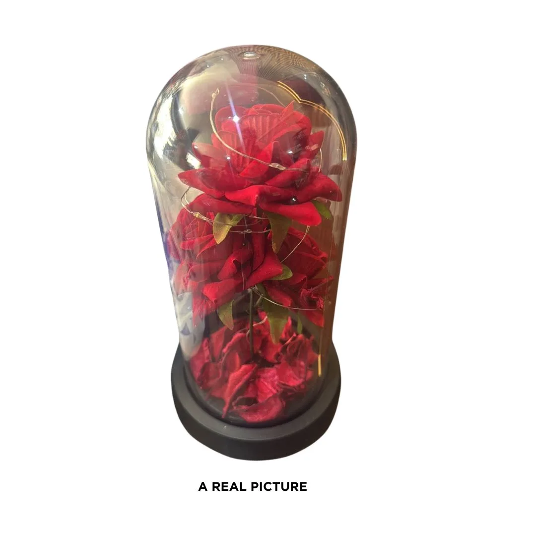 Playe gold zinc alloy flower red rose love gift - Red — photo 8