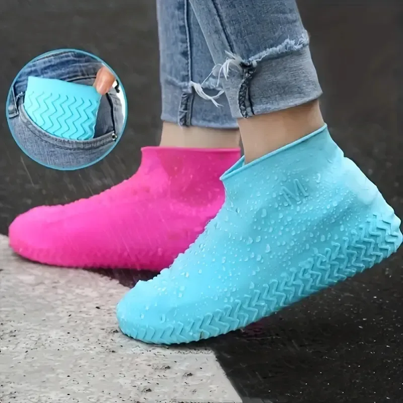 WaterProof Shoe Covers, Reusable Silicone Rain Shoes Cover - Yellow / Small — photo 4