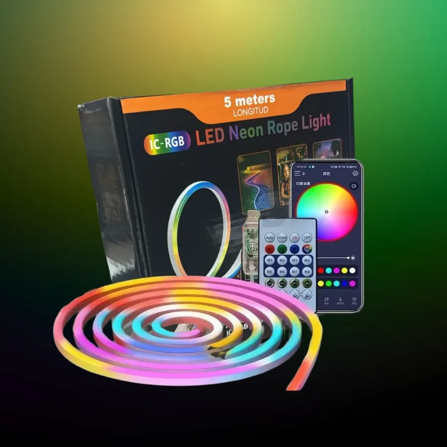 LED Strip Lights Neon Rope Light with Music Sync RGBIC 5M - 5 meters