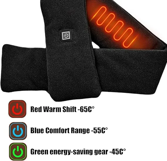Electric Heated Scarf - Pro Electric Heated Scarf with 3 Heating Levels USB Rechargeable Heating Scarf - Brown — photo 4