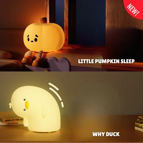 Night Light, Duck Lamp, Silicone Dimmable Nursery Nightlight, Rechargeable LED Bedside Lamp - Duck-1 — photo 3
