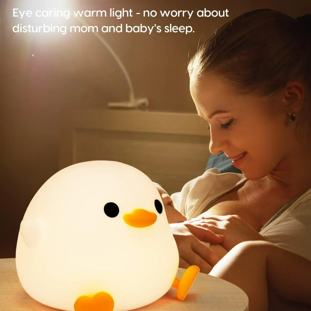 Night Light, Duck Lamp, Silicone Dimmable Nursery Nightlight, Rechargeable LED Bedside Lamp - Duck-1 β photo 8
