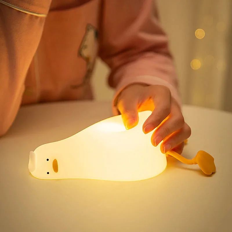 Night Light, Duck Lamp, Silicone Dimmable Nursery Nightlight, Rechargeable LED Bedside Lamp - Duck-1 — photo 9