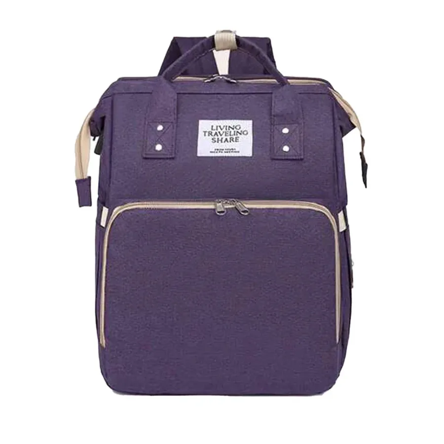 Multi-Functional Diaper Bag Backpack Travel Baby Nursing Bag Large Capacity Mommy Bag - Bordeaux — photo 4