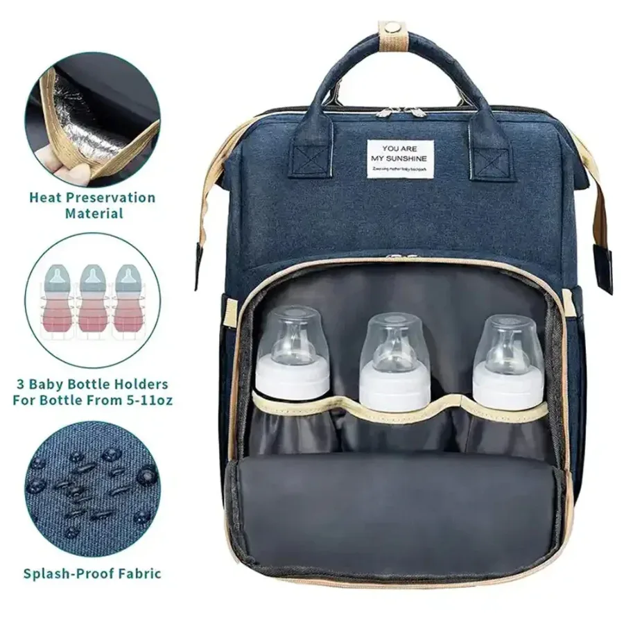 Multi-Functional Diaper Bag Backpack Travel Baby Nursing Bag Large Capacity Mommy Bag - Bordeaux β photo 6