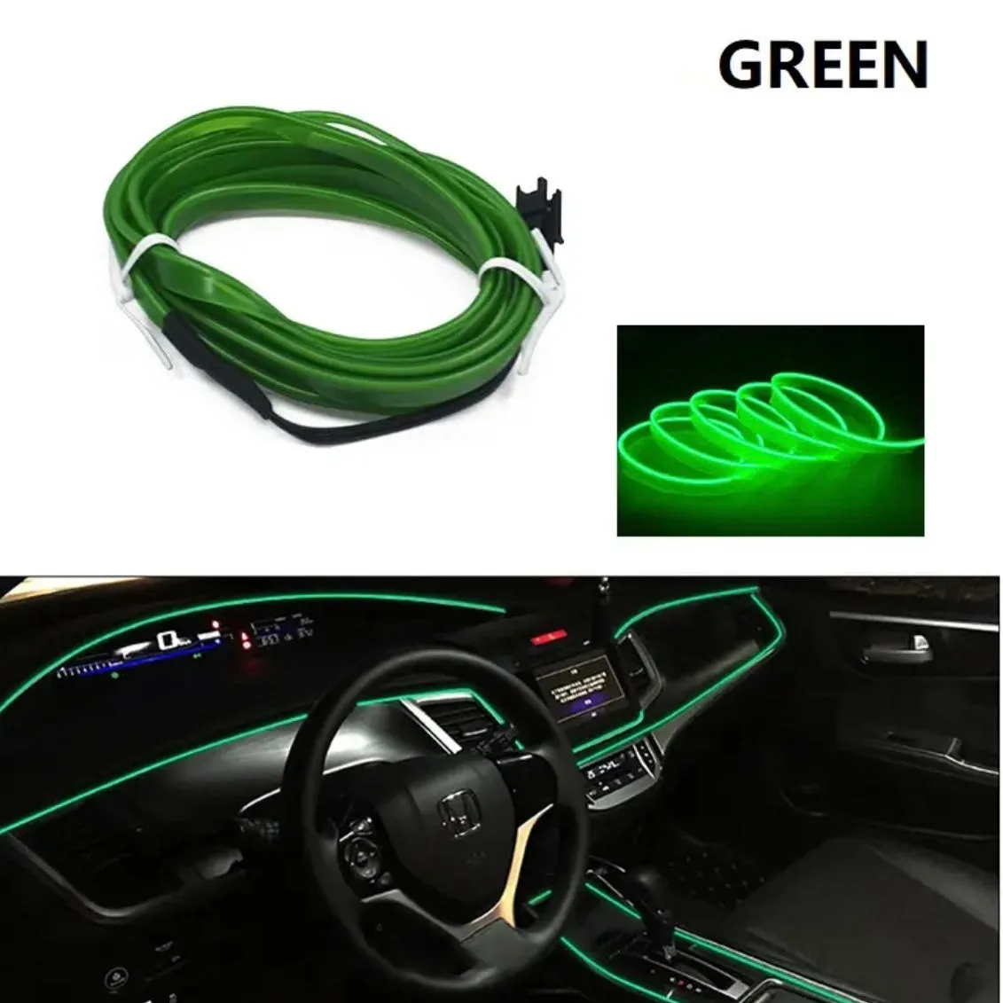 3 Meter Car Interior Led Strip Optic Fiber - Red Cigarette + Input β photo 5