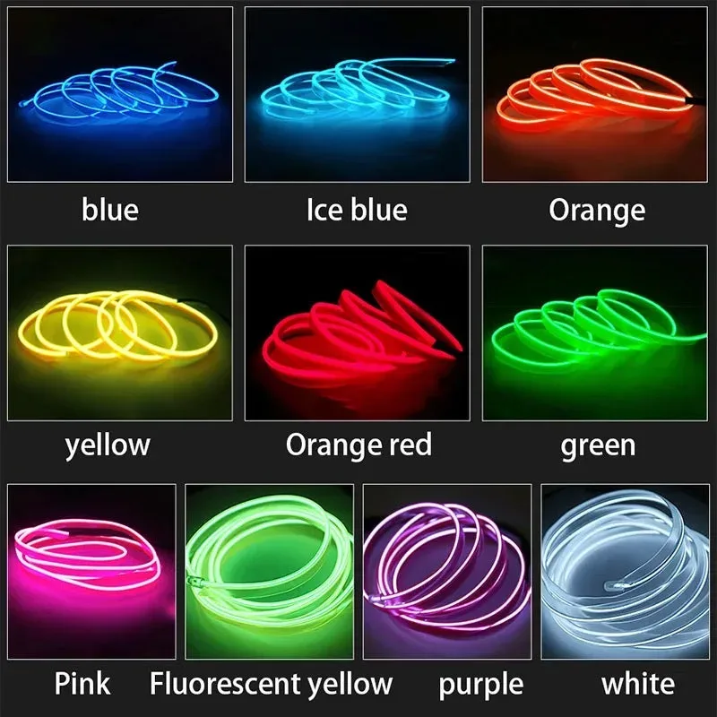 3 Meter Car Interior Led Strip Optic Fiber - Red Cigarette + Input β photo 10