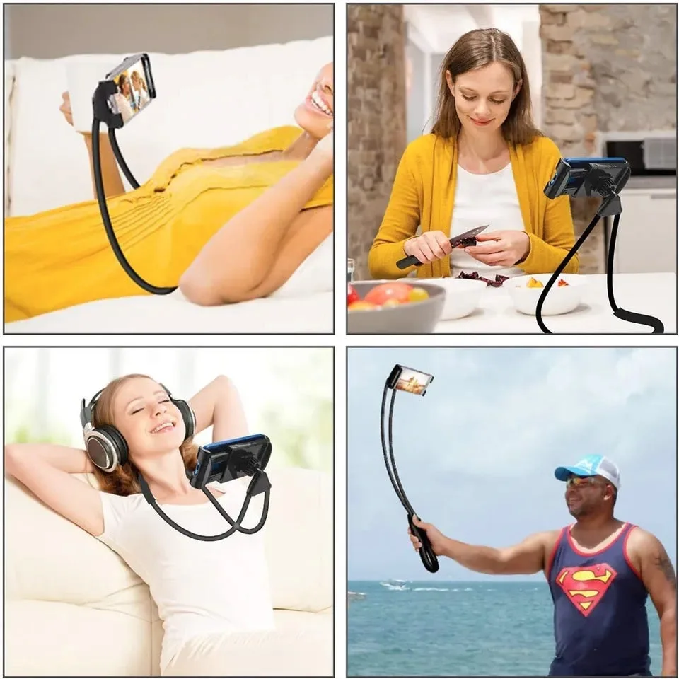 Flexible Mobile Phone Neck Holder - Black — photo 4