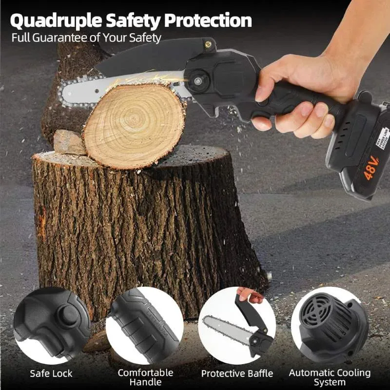 Cordless Handheld 48V Electric Chainsaw - X1 Battery 48V β photo 2