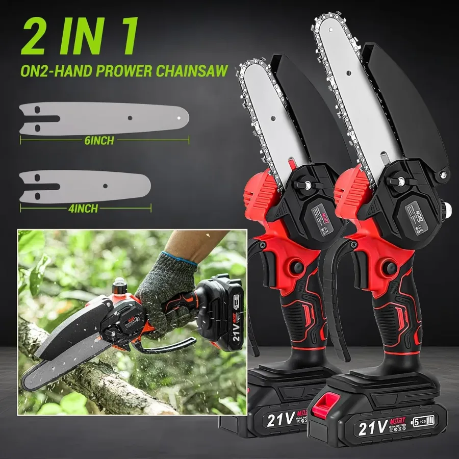 Cordless Handheld 48V Electric Chainsaw - X1 Battery 48V — photo 3