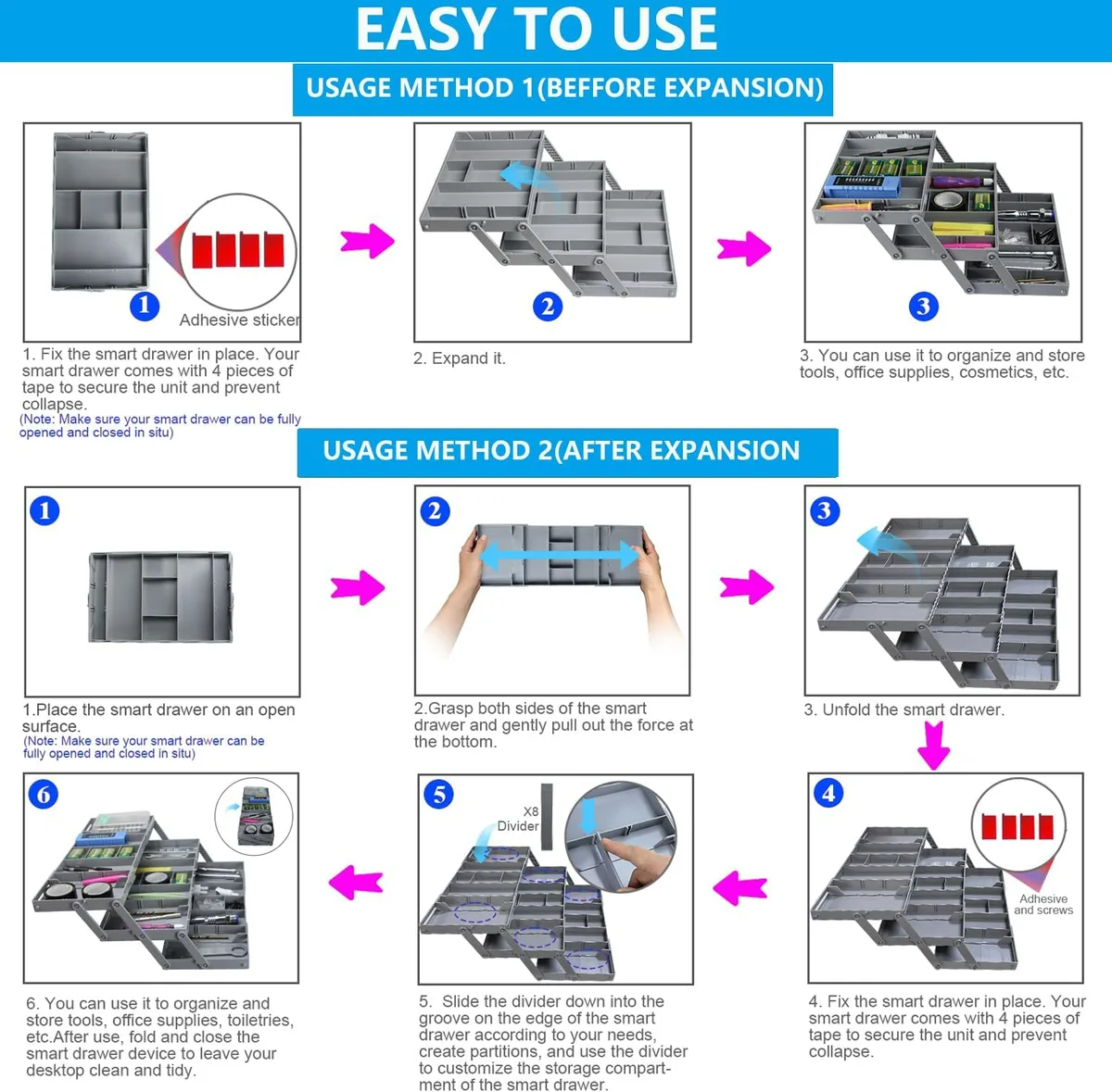 Expandable Multi Layer Storage Tray - 2 Layer β photo 4