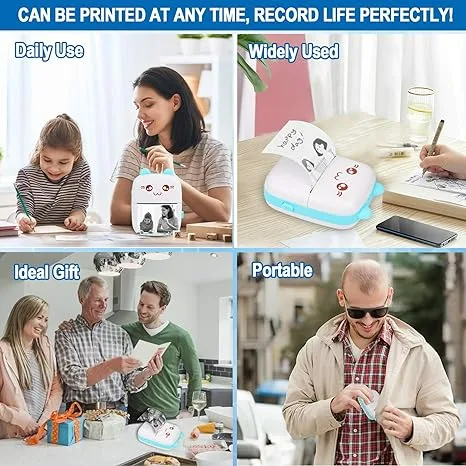 Bluetooth Pocket Mini Printer, For Android & iOS With 1 Free Paper Roll - Pink / No extra rolls — photo 4