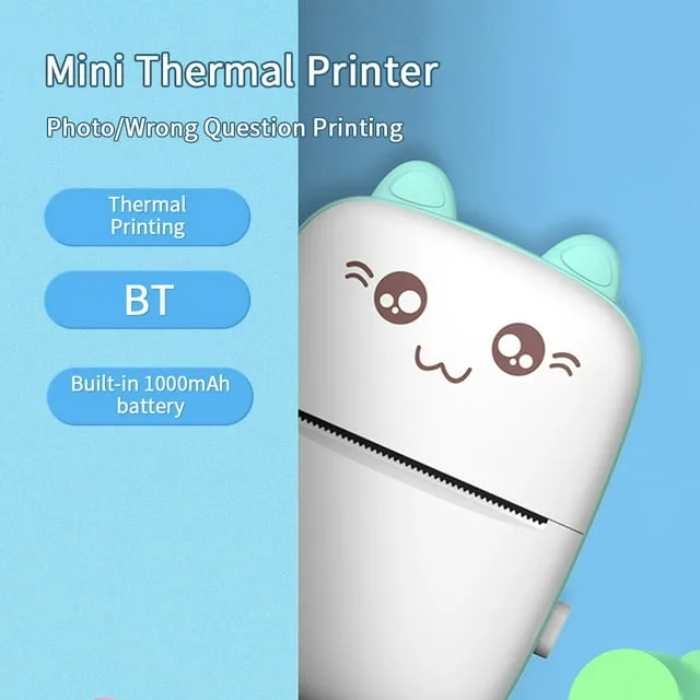 Bluetooth Pocket Mini Printer, For Android & iOS With 1 Free Paper Roll - Pink / No extra rolls — photo 6