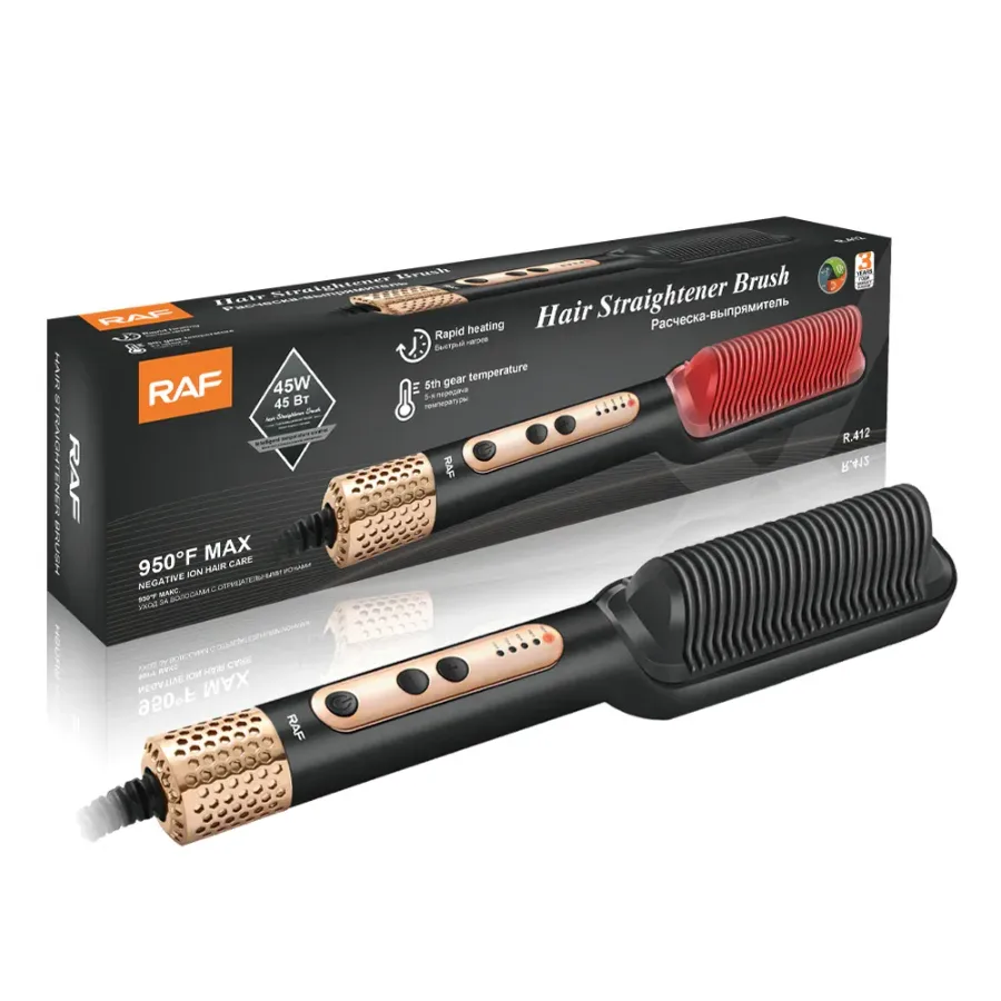 RAF Hair Straightener Brush 45W - blue — photo 7