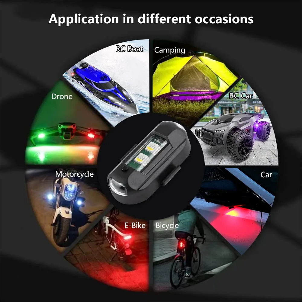 Car Strobe Lights USB Charging Emergency Lights - 8 Pieces β photo 6
