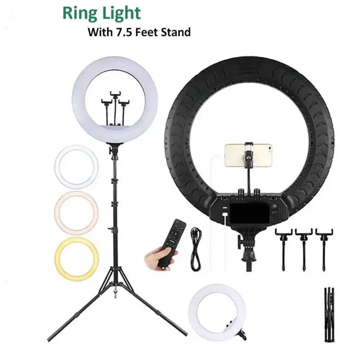 Ring Light With All Sizes 26cm 30cm 33cm 36cm 46cm With Tripod - 26cm With 2.1 Meter Tripod β photo 6