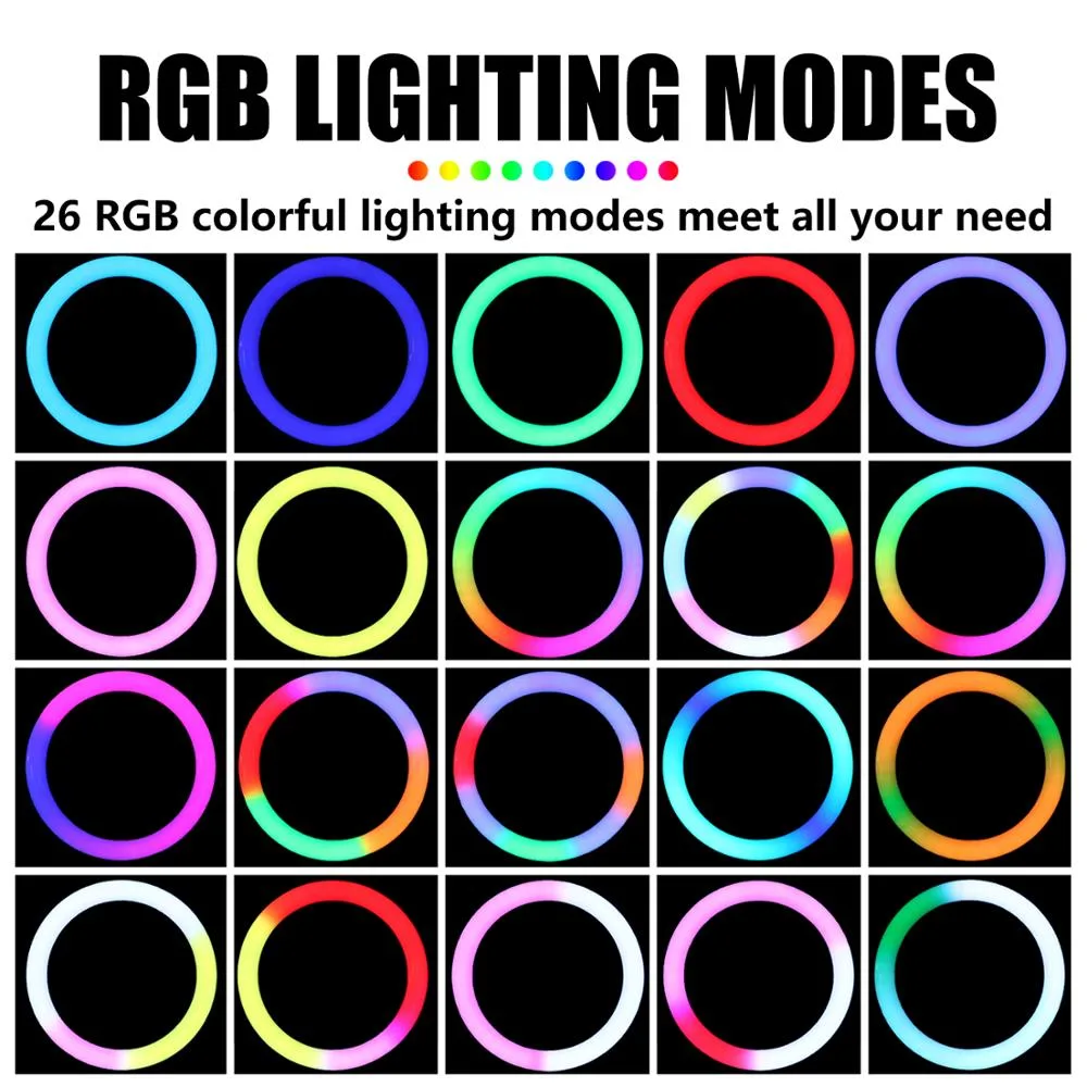 RGB Ring Light With 2.1 Meter Tripod - Rgb Ring Light 56cm With 2.1 Meter Tripo β photo 8