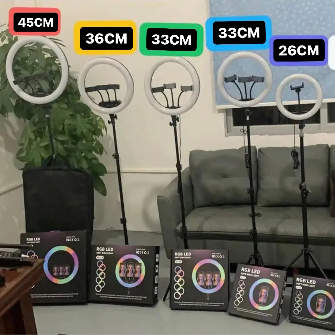 RGB Ring Light With 2.1 Meter Tripod - Rgb Ring Light 56cm With 2.1 Meter Tripo β photo 9