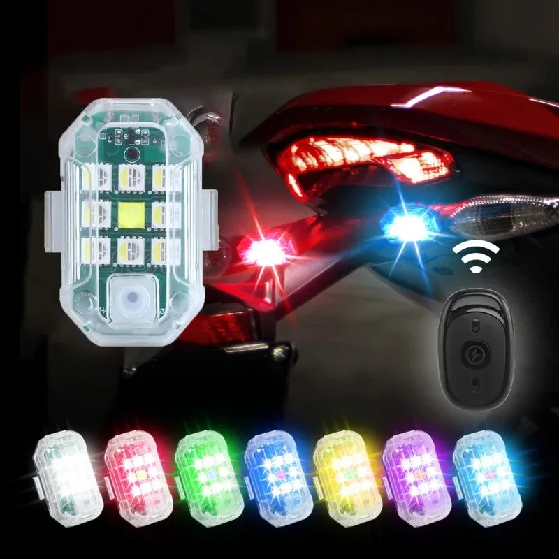 Waterproof Car Led Strobe Light With Remote Control - 4 Led