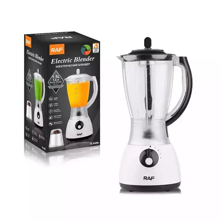Raf Blender Stainless Steel 4 Blade 1000W 2 Cups 1.5L - Blue — photo 2