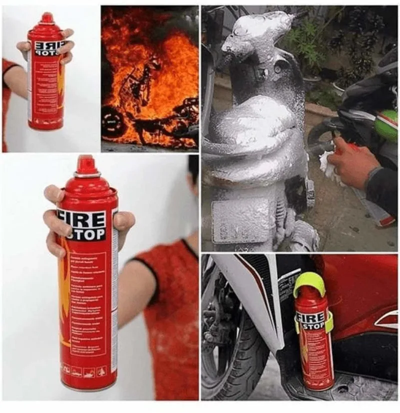 Fire Extinguisher Spray with Stand for Car and Home Use | Fire Stop Aluminium Spray - 1 L — photo 2
