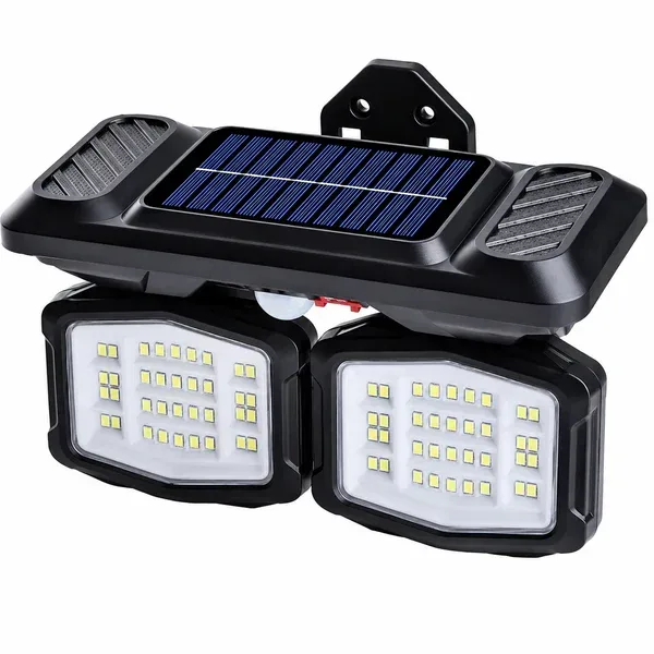 Solar Garden Wall Lights 108 LED 2 Or 3 Head Motion Sensing Technology - 3 Led — photo 4