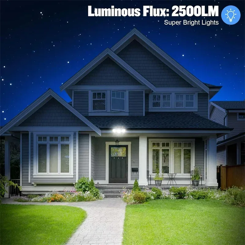 Solar Garden Wall Lights 108 LED 2 Or 3 Head Motion Sensing Technology - 3 Led — photo 6