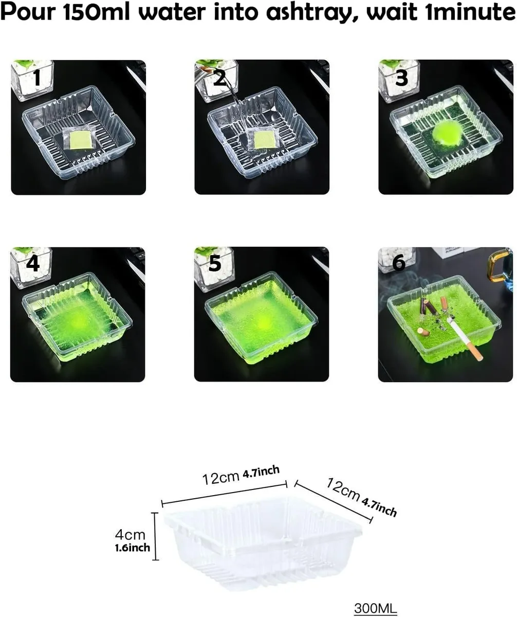 Disposable Ashtrays with Water Sands Gel - 10 piece β photo 3