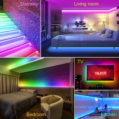 RGB Led Light 5 Meter Waterproof Phone App Bluetooth + Remote Controller - 10 Meter Remote + Bluetooth — photo 5