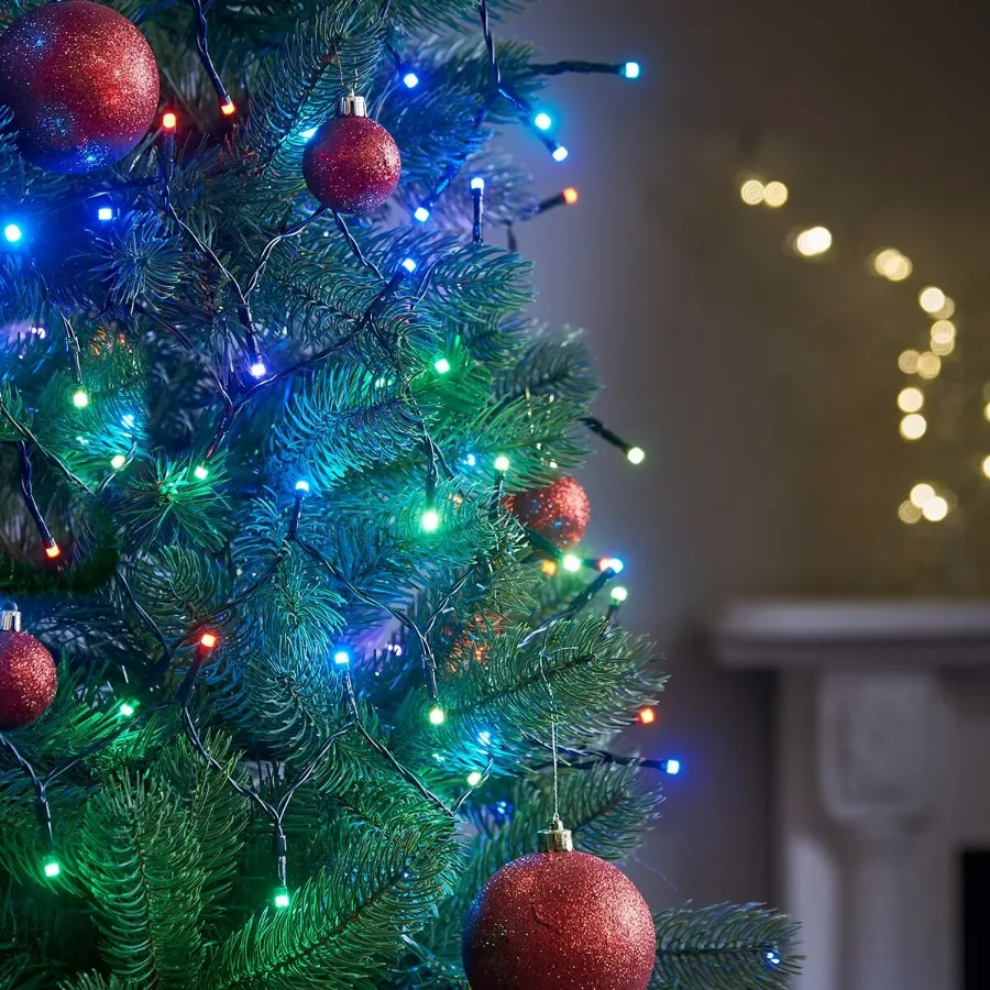 CHRISTMAS TREE LED DECORATIVE LIGHTS 100-200-400-500 Led - Warm Color 200 Led 6.5 Meter β photo 2