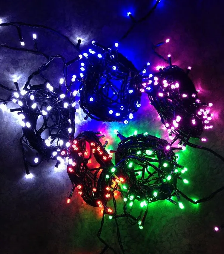 CHRISTMAS TREE LED DECORATIVE LIGHTS 100-200-400-500 Led - Warm Color 200 Led 6.5 Meter